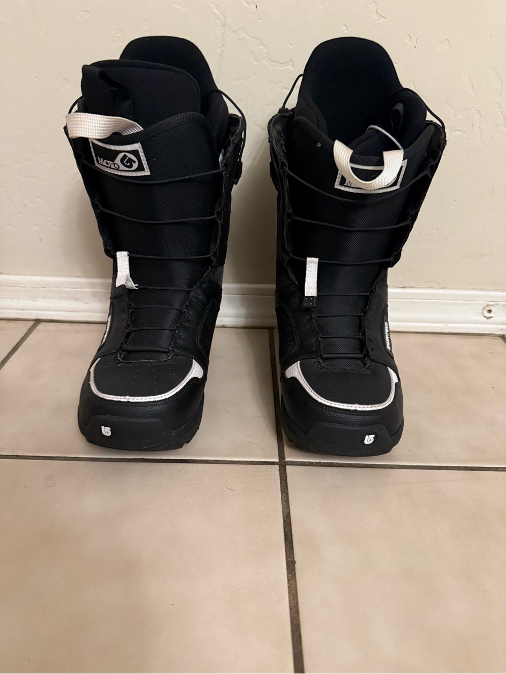 Burton Black Snowboard Boots with White Accents